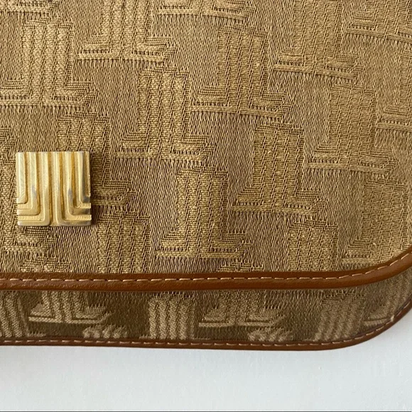 LANVIN Stamped Vintage Clutch Canvas Purse 👛 - Picture 5 of 14